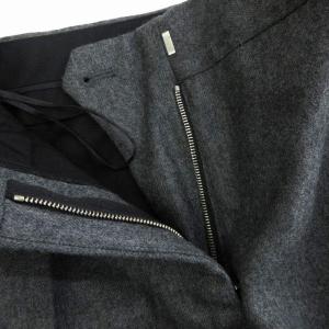 JIL SANDER 美品 トラウザーズ スラックス パンツ ウール 無地 ジッパーフライ センタープレス JSPP300320 グレー 34 SM1