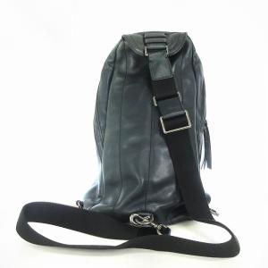 COACH ボディバッグ レザー 70796 ファスナー開閉式 ブルー系 鞄 SM1