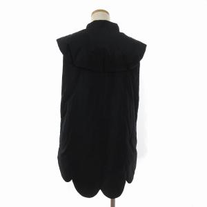 leur logette 中綿ベスト ノースリーブ シルク混 03483 黒 ブラック 1 XS位 SM1