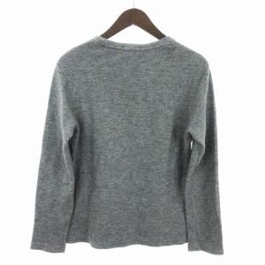 BLACK LABEL CRESTBRIDGE カットソー Tシャツ 長袖 クルーネック ポケットチェック 裏起毛 グレー M