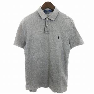 ポロシャツ 半袖 鹿の子 ポニー 刺しゅう グレー M SM1