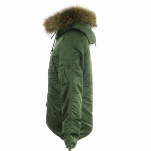 N-3B フライトジャケット フード ラクーンファー付き ナイロン 中綿