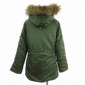 N-3B フライトジャケット フード ラクーンファー付き ナイロン 中綿