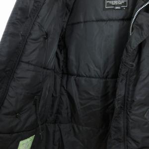 ALPHA INDUSTRIES N-3B フライトジャケット フード ミリタリー 中わた ジップアップ ブラック 黒 S SM1