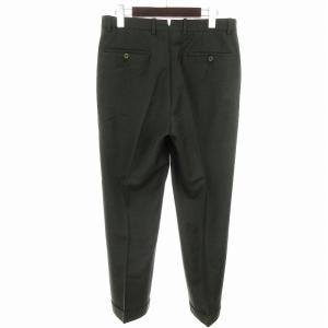 INCOTEX × BEAMS ビームズ SUPER100s スラックス パンツ センタープレス カーキ グリーン 緑 46 S位 SM1