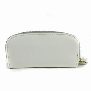 A.D.M.J. コインケース 小銭入れ 財布 レザー クリスタル ビジュー 白 ホワイト 小物 SM1