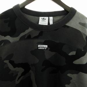 adidas Originals R.Y.V. CAMO CREW SWEAT クルーネック スウェット 裏起毛 ED7168  グレー 迷彩  XO XXL