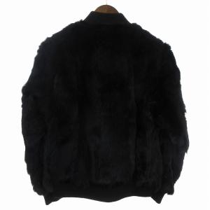 MONKEY TIME SCLAP FUR ZIP BLSN スクラップ ラビットファー ダブルジップ ブルゾン ジャケット ブラック 黒 S SM1