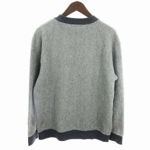 BLACK LABEL CRESTBRIDGE ニットトレーナー モックネック 長袖 ロゴ 刺しゅう グレー M SM1