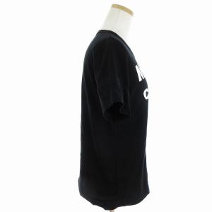 COMME des GARCONS AD2018 Tシャツ カットソー 半袖 ロゴ プリント ブラック 黒 M
