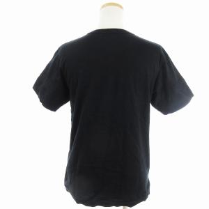 COMME des GARCONS AD2018 Tシャツ カットソー 半袖 ロゴ プリント ブラック 黒 M