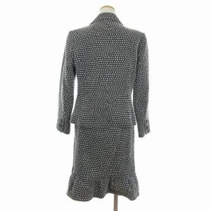 René TISSUE セットアップ テーラードジャケット 長袖 シングル スカート ひざ丈 ツイード 6843720 6844740