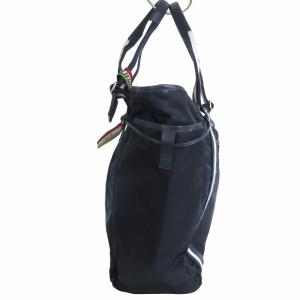 Orobianco トートバッグ ジップ開閉 ロゴ 裏地総柄 レザー 紺 ネイビー 鞄 SM1