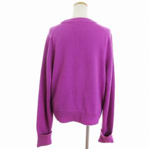 Chloe ニット セーター 長袖 ロングスリーブ ロゴ 刺しゅう カシミヤ 100％ パープル 紫 M SM1