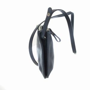 Longchamp ショルダーバッグ ミニ ジップ開閉 ロゴ レザー ネイビー 鞄 SM1