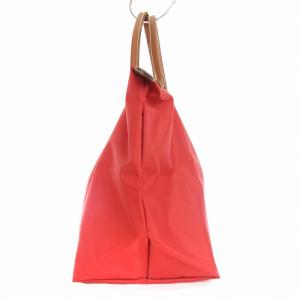Longchamp ル・プリアージュ SHOPPING トートバッグ フラップ ジップ開閉 赤 レッド 鞄 SM1