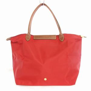 Longchamp ル・プリアージュ SHOPPING トートバッグ フラップ ジップ開閉 赤 レッド 鞄 SM1