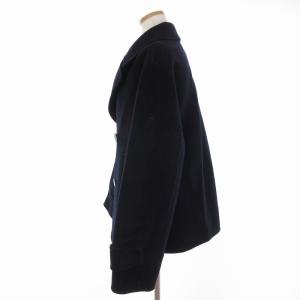 GALERIE VIE 22AW ウールカシミヤダブルフェイス Pコート ショート丈 長袖 23-08-24-08302 黒