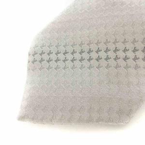 LOUIS VUITTON レギュラータイ ネクタイ 総柄 ロゴ シルク グレー 小物 SM1