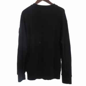 MONCLER 23年製 スウェット トレーナー 長袖 エンボスロゴ コットン I10918G00027 黒