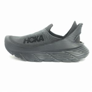 HOKA ONE ONE 美品 RESTORE TC スニーカー シューズ スリッポン 6570 黒 ブラック 27cm 靴 SM1