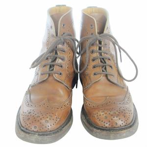 Tricker's カントリーブーツ 革靴 パンチング レザー イングランド製 L2508 ブラウン 茶 US5.5 23.5?p SM1