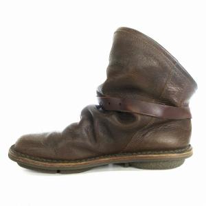 trippen ボム ショートブーツ ベルト レザー 茶 ブラウン SM1