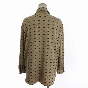 FENDI jeans シャツ 長袖 フロントボタン FF柄 総柄 ベージュ 38 AA