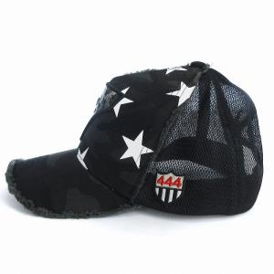 YOSHINORI KOTAKE DESIGN キャップ メッシュ 7 セブン 迷彩柄 カモフラ スター 黒 ブラック 帽子