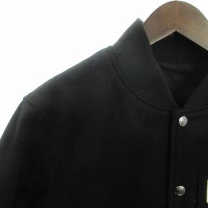 uniform experiment 18AW ロング スタジャン ジャケット ウール ロゴ ワッペン UE-189011 黒 ブラック 1