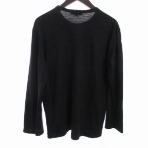 COMME des GARCONS HOMME PLUS 2009年製 ニットソー 長袖 レオパード柄 ウール PD-T028 黒 ブラック M SM3