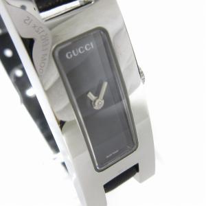 GUCCI 腕時計 アナログ クオーツ スクエアフェイス 3900L 黒 ブラック ウォッチ SM3