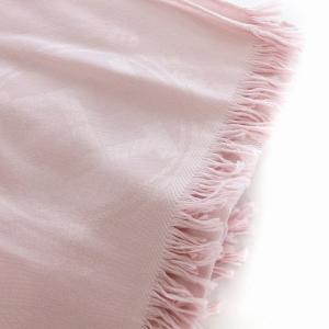 HERMES ニューリブリス 大判 ストール マフラー 馬車 Hロゴ フリンジ ローズペタル ピンク