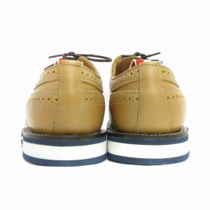 THOM BROWNE ブローグシューズ ウィングチップ メダリオン レザー キャメル US8 26.5cm位 靴 SM3