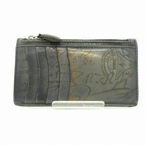 Berluti コアマキシ ロングカードホルダー 総柄 レザー ブラック 