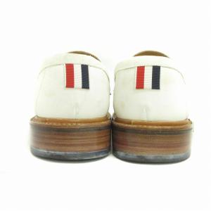 THOM BROWNE タッセル ローファー シューズ スエード 白 ホワイト US8 26cm位 SM3