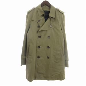 トレンチコート 長袖 ショート丈 ライナー付き ベルト コットン D1A01-100-46 ベージュ M SM3