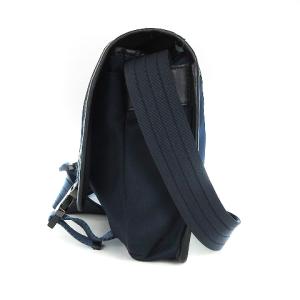 POLO RALPH LAUREN メッセンジャーバッグ ショルダー ダブルバックル レザーパッチ 紺 ネイビー 鞄