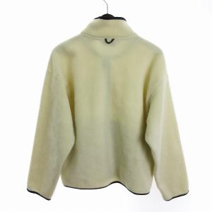 WOOLRICH フリースジャケット ロゴ 刺繍 ジップアップ UWV119 白 ホワイト M