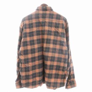 PHENOMENON フランネルシャツ 長袖 コットン100％ 茶 ブラウン XL トップス