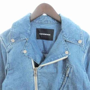 PHENOMENON デニムジャケット ダブルライダース Gジャン コットン 青 インディゴ XL トップス