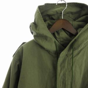 PHENOMENON モッズコート ひざ丈 中綿 コットン ミリタリー ジップアップ カーキ M
