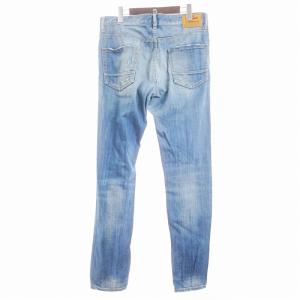 DSQUARED2 デニム ジーンズ パンツ ダメージ加工 コットン ボタンフライ S74LA0597 インディゴ 青系 48 L位