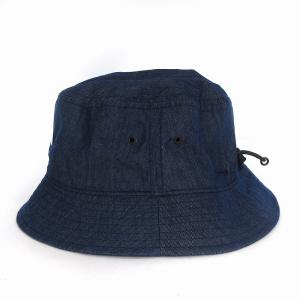THE NORTH FACE 美品 22年製 NYLON Denim Bucket Hat バケットハット ナイロン ロゴ 刺繍 NN42230 紺 ネイビー