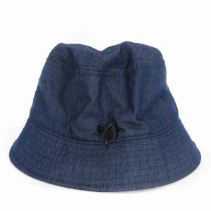 THE NORTH FACE 美品 22年製 NYLON Denim Bucket Hat バケットハット ナイロン ロゴ 刺繍 NN42230 紺 ネイビー