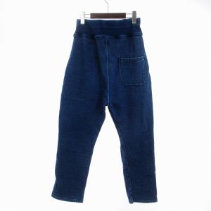 KAPITAL クロップド丈スウェットパンツ 裏毛 ロング イージー コットン K1409LP176 インディゴ 1 S