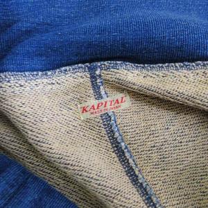 KAPITAL クロップド丈スウェットパンツ 裏毛 ロング イージー コットン K1409LP176 インディゴ 1 S
