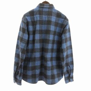 PHENOMENON シャツアウター 長袖 チェック コットン 青 ブルー XL