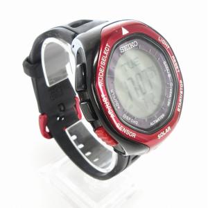 SEIKO プロスペックス PROSPEX アルピニスト 腕時計 デジタル ソーラー S822-00A0 黒 ブラック 赤 レッド ウォッチ