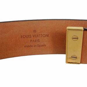 LOUIS VUITTON M6802V ダミエ サンチュール キャレ ベルト ハトメ ロゴ バックル 格子柄 総柄 ブラウン